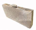 Diamante Silver Evening Bag